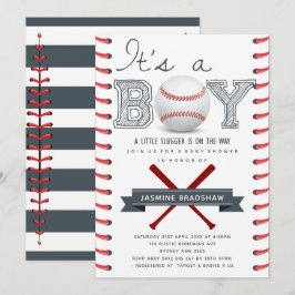 Baseball Baby-Dusche Es ist ein Junge Einladung