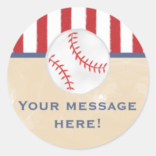 Baseball Baby Dusche Round Sticker