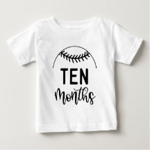 Baseball Baby Milestone - zehn Monate