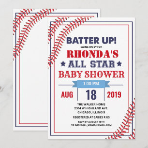 Baseball-Baby-Shower-Einladung Einladung