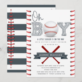 Baseball Baby Shower Oh Boy Einladung