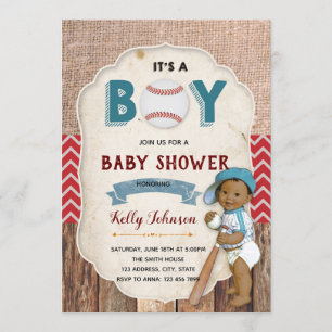 Baseball-Babydusche Einladung