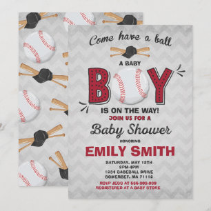 Baseball Babydusche zur Einladung Sport Babydusche