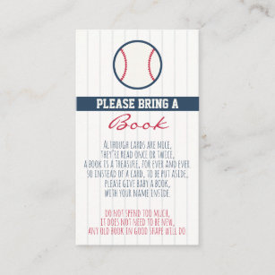 Baseball-Babyparty holen eine Buch-Karte Visitenkarte