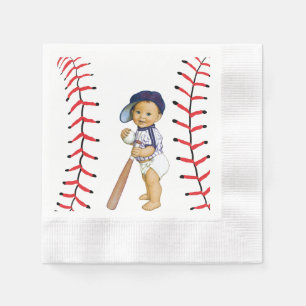 Baseball-Babyparty-Papierservietten Serviette