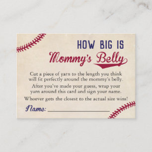 Baseball-Babyparty, wie der Bauch der Mama groß Telefonnummerkarte