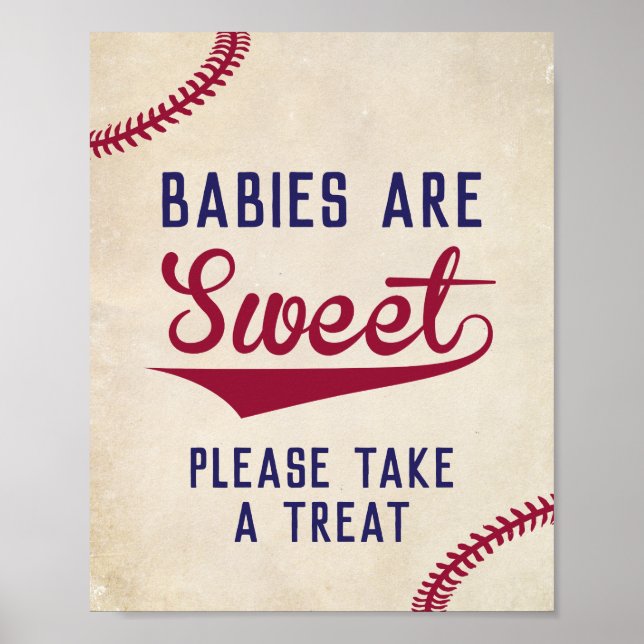 Baseball Babys sind süß Bitte nehmen Sie eine Leck Poster (Vorne)
