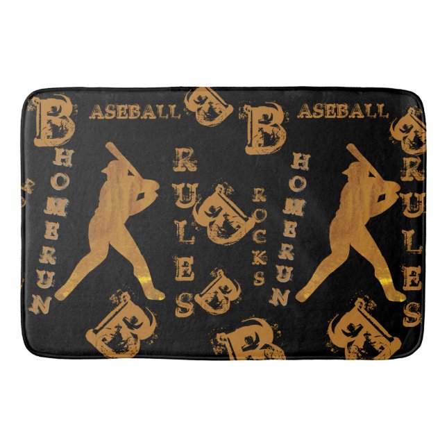Baseball Badematte (Vorderseite)