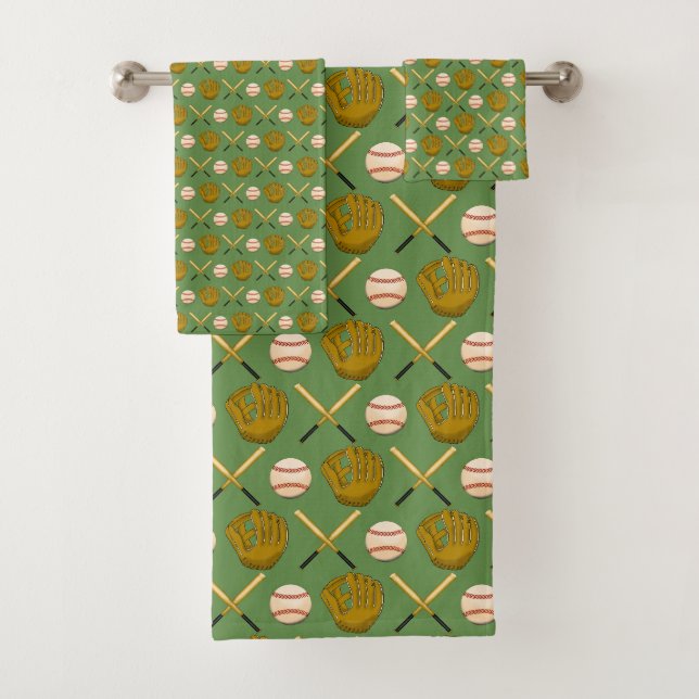 Baseball-Badezimmer-Handtuch-Set Badhandtuch Set (Insitu)