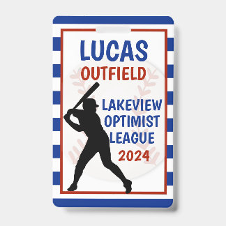 Baseball Bag Tag Ausweis