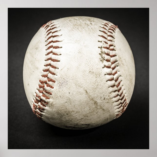 Baseball Ball Artwork Square Poster (Vorne)