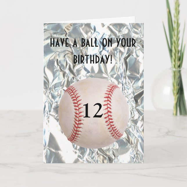 Baseball Ball Birthday Card Karte (Vorderseite)