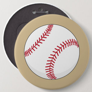 Baseball Ball Button