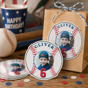 Baseball Ball Kindergeburtstag Foto Aufkleber