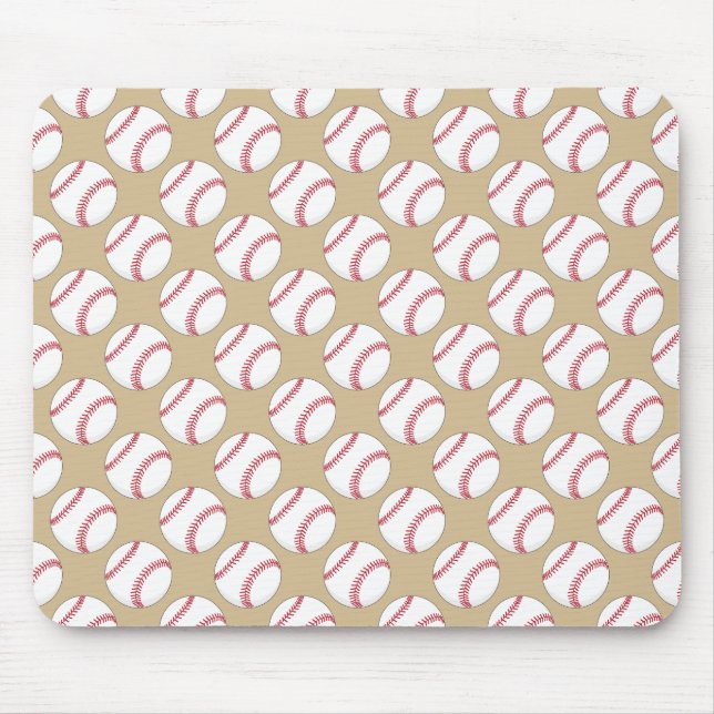 Baseball-Ball-Muster Mousepad (Vorne)