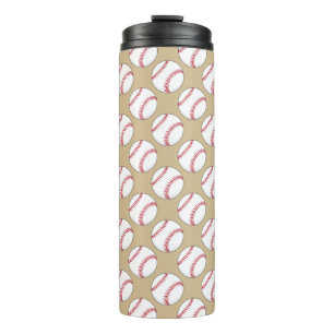 Baseball-Ball-Muster Thermosbecher