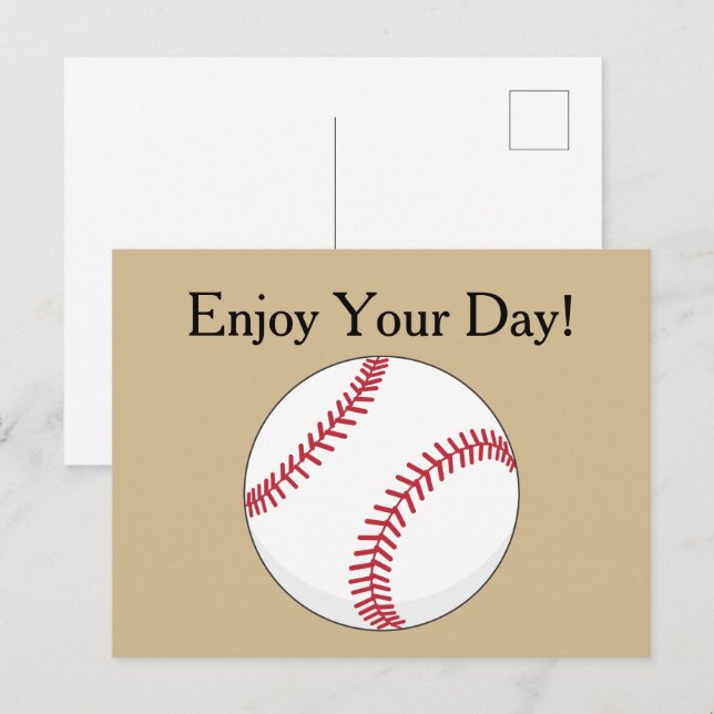 Baseball Ball personalisieren Feiertagspostkarte (Vorne/Hinten)
