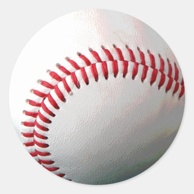 Baseball Ball Runder Aufkleber (Vorderseite)