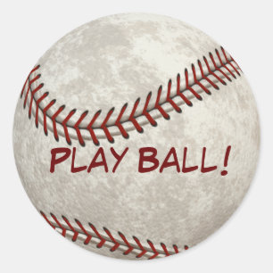 Baseball-Ball-Spiel "Spiel-Ball!" Amerikanische Runder Aufkleber