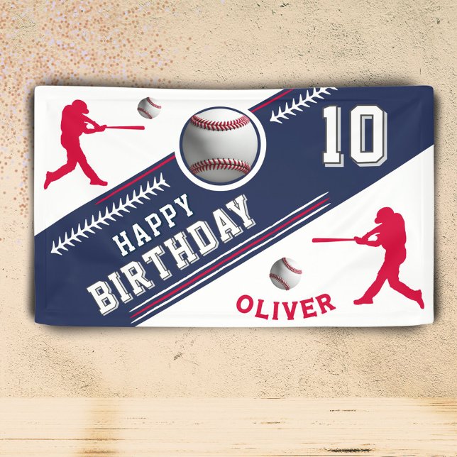Baseball-Ball-Spieler als Geburtstagsparty Banner (Von Creator hochgeladen)