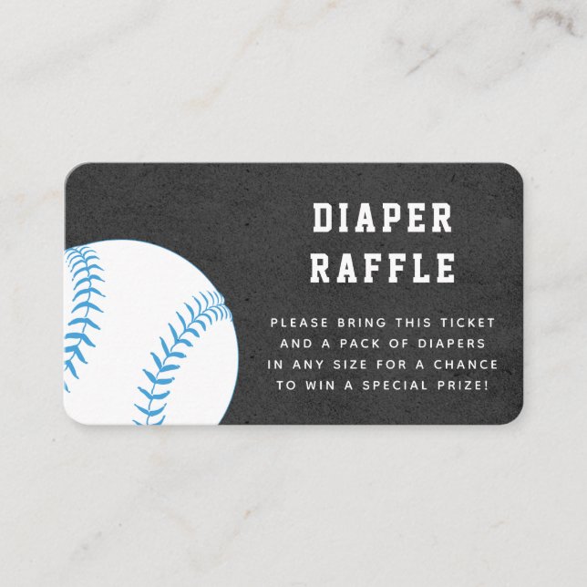 Baseball Ball Sport Diaper Raffle Baby Dusche Begleitkarte (Vorderseite)