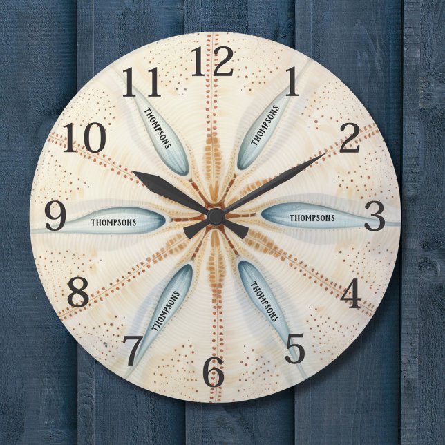 Baseball Ball Sportdesign Modern Monogram Große Wanduhr (Von Creator hochgeladen)