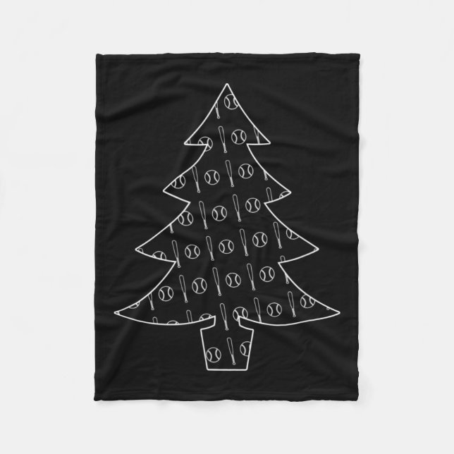 Baseball Ball und Bat Collage Sportweihnachtsfest Fleecedecke (Vorderseite)