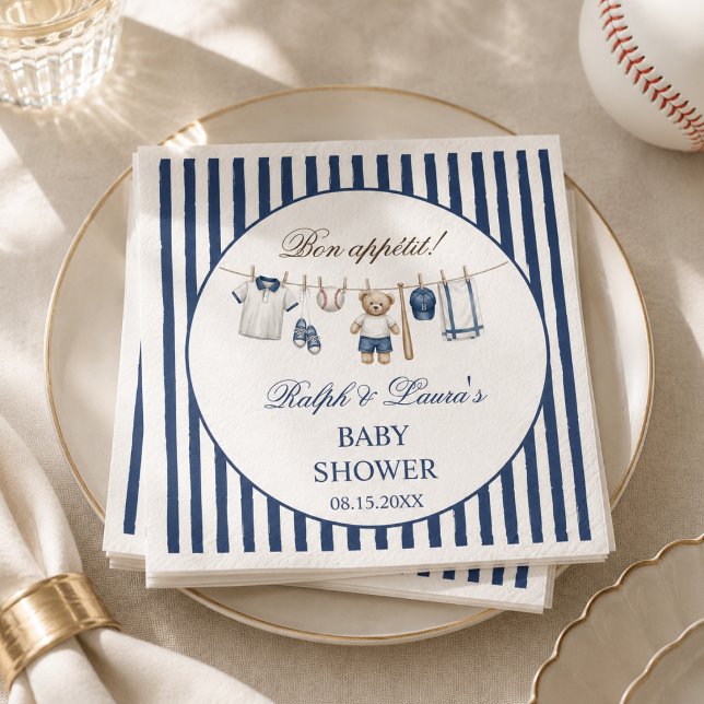 Baseball-Bär-Baby-Party  Serviette (Von Creator hochgeladen)