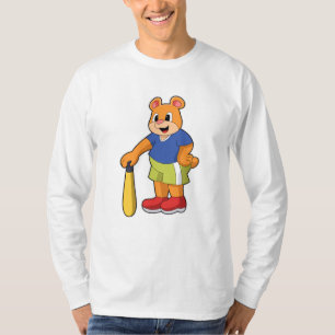 Baseball-Bär mit Baseballschläger T-Shirt