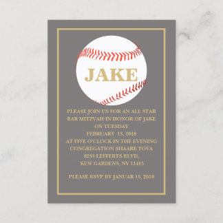 Baseball Bar Mitzvah Einladung, Bar Mitzvah Einladung