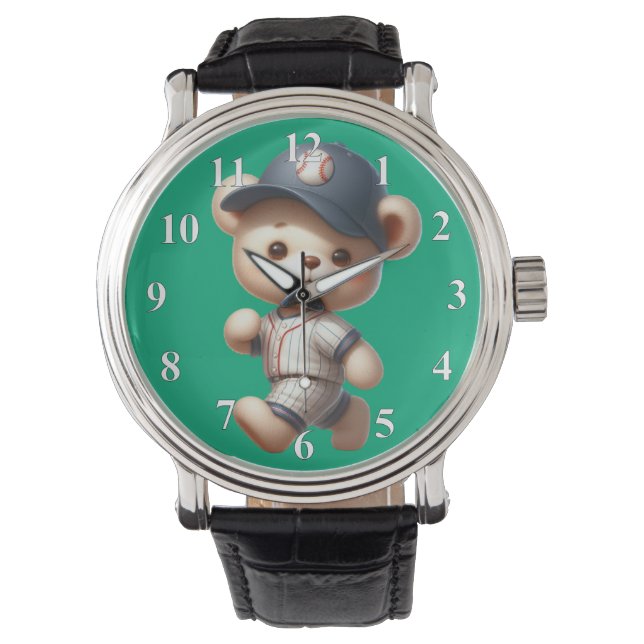 Baseball Bären 1 Armbanduhr (Vorderseite)