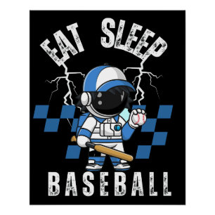 Baseball Baseball-Baseball-Spieler Funny Baseball Poster