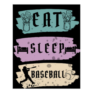 Baseball Baseball-Baseball-Spieler Funny Baseball  Poster