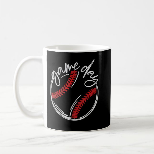 Baseball-Baseball-Leben Kaffeetasse (Links)