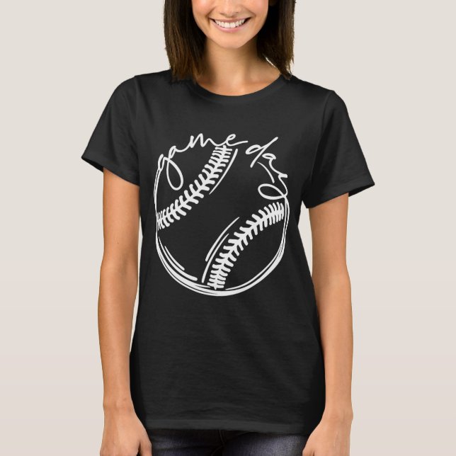 Baseball-Baseball-Leben T-Shirt (Vorderseite)