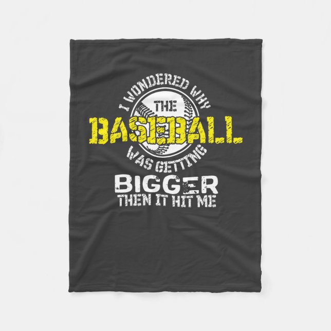 Baseball - Baseball wird größer Fleecedecke (Vorderseite)