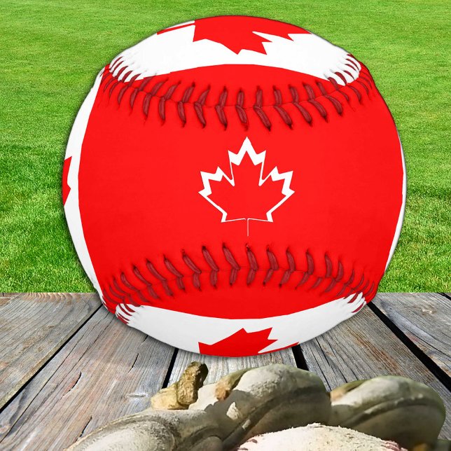 Baseball-Baseballs, kanadische Fahne, Kanada/Baseb Baseball (Von Creator hochgeladen)