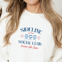Baseball Baseline Social Club mit Liga-Namen