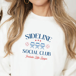 Baseball Baseline Social Club mit Liga-Namen Sweatshirt