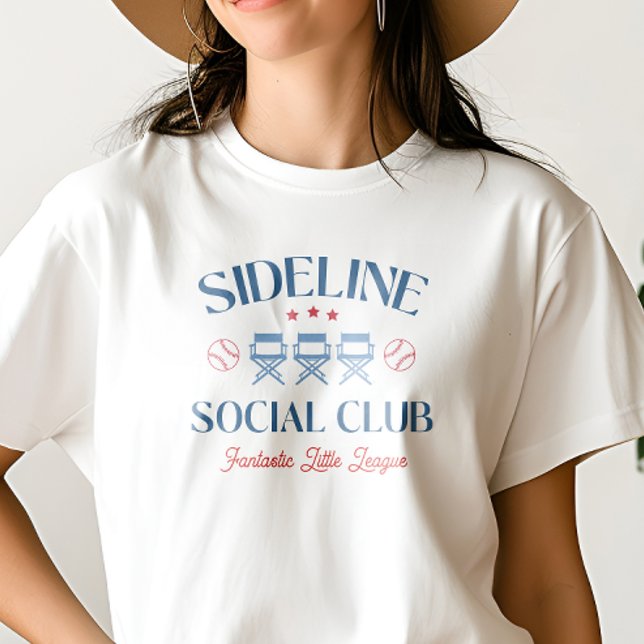 Baseball Baseline Social Club mit Liga-Namen T-Shirt (Von Creator hochgeladen)