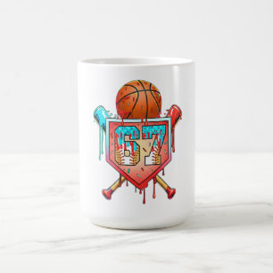 Baseball Basketball Trikotnummer 67 Drip Sports Kaffeetasse