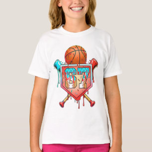 Baseball Basketball Trikotnummer 67 Drip Sports T-Shirt