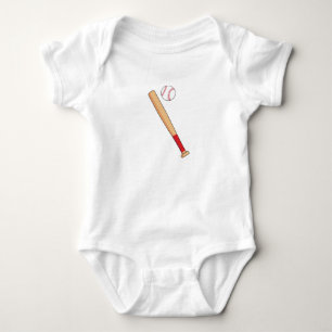 Baseball-Bat mit Ball Baby Strampler