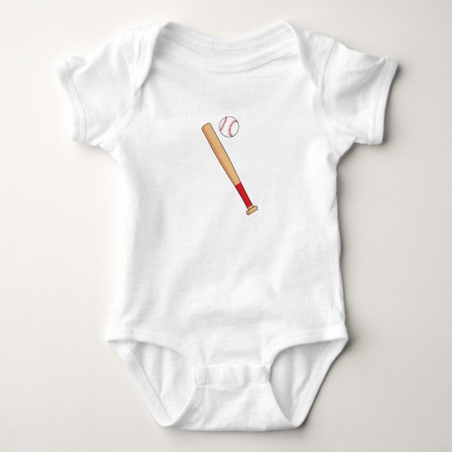 Baseball-Bat mit Ball Baby Strampler (Vorderseite)