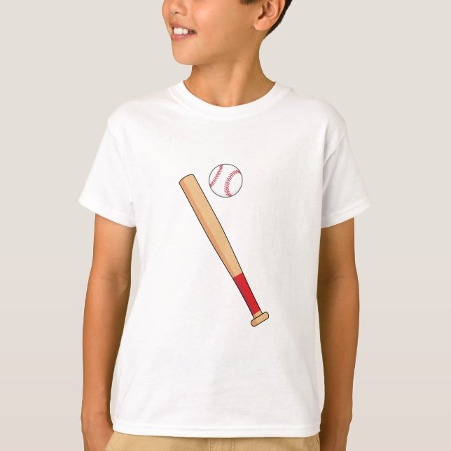 Baseball-Bat mit Ball T-Shirt (Vorderseite)