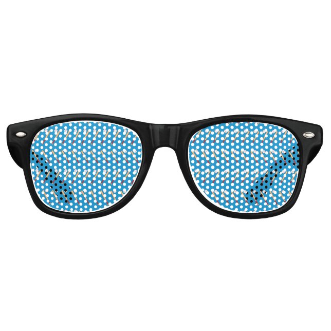Baseball-Bat mit Kugelmuster Partybrille (Vorderseite)