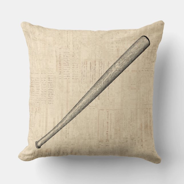 Baseball Bat Sports Art Design Kissen (Vorderseite)