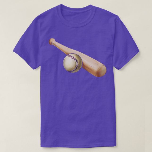 Baseball-Bat und Ball T-Shirt (Design vorne)