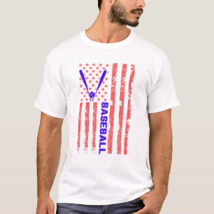 Baseball Bat USA Flag Sport Lover Men Frauen Kinde T-Shirt