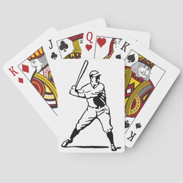 Baseball Batch Bat Player Spielkarten (Rückseite)